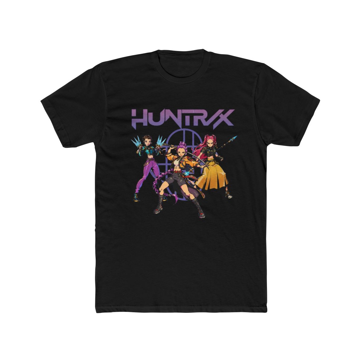 Huntrix Demon Hunters Comic style T Shirt | KPop Demon Hunters - alternate angle 4, merchandise